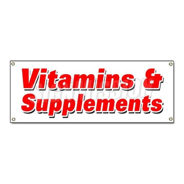 Signmission VITAMINS & SUPPLEMENTS BANNER SIGN leading brands nature healthy sale B-Vitamins & Supplements - main